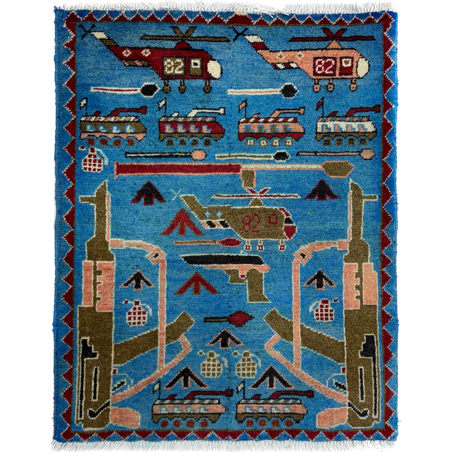 Hand Knotted War Rug 2' 0" x 2' 7" (ft) - No. Y39959