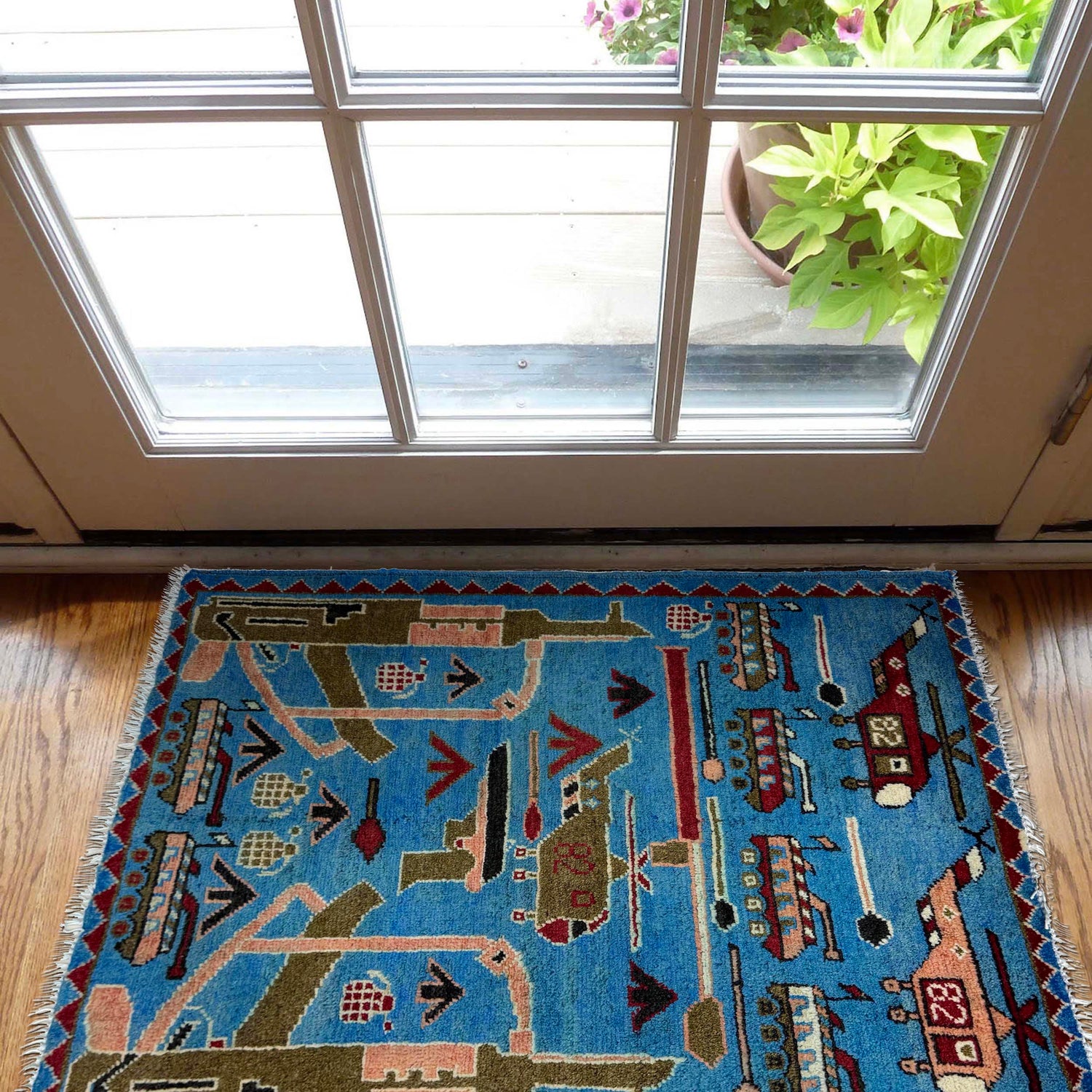 Hand Knotted War Rug 2' 0" x 2' 7" (ft) - No. Y39959