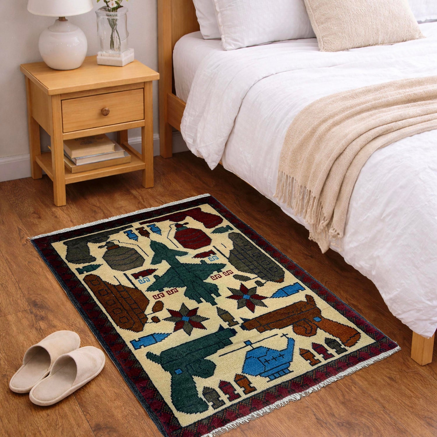 Handmade War Rug 1' 11" x 2' 8" (ft) - No. Y39964