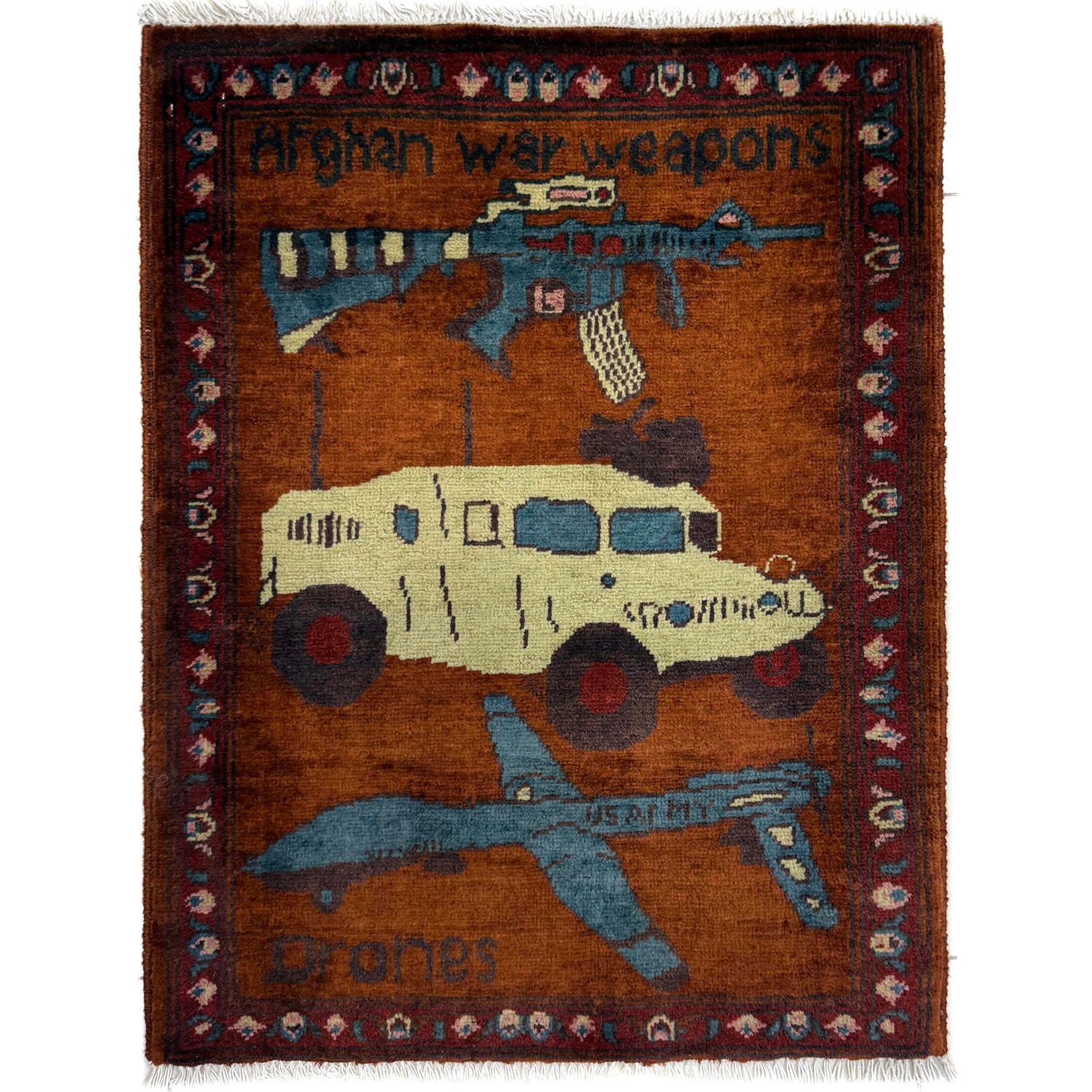 Reddish Brown War Rug 2' 1" x 2' 7" (ft) - No. Y39966