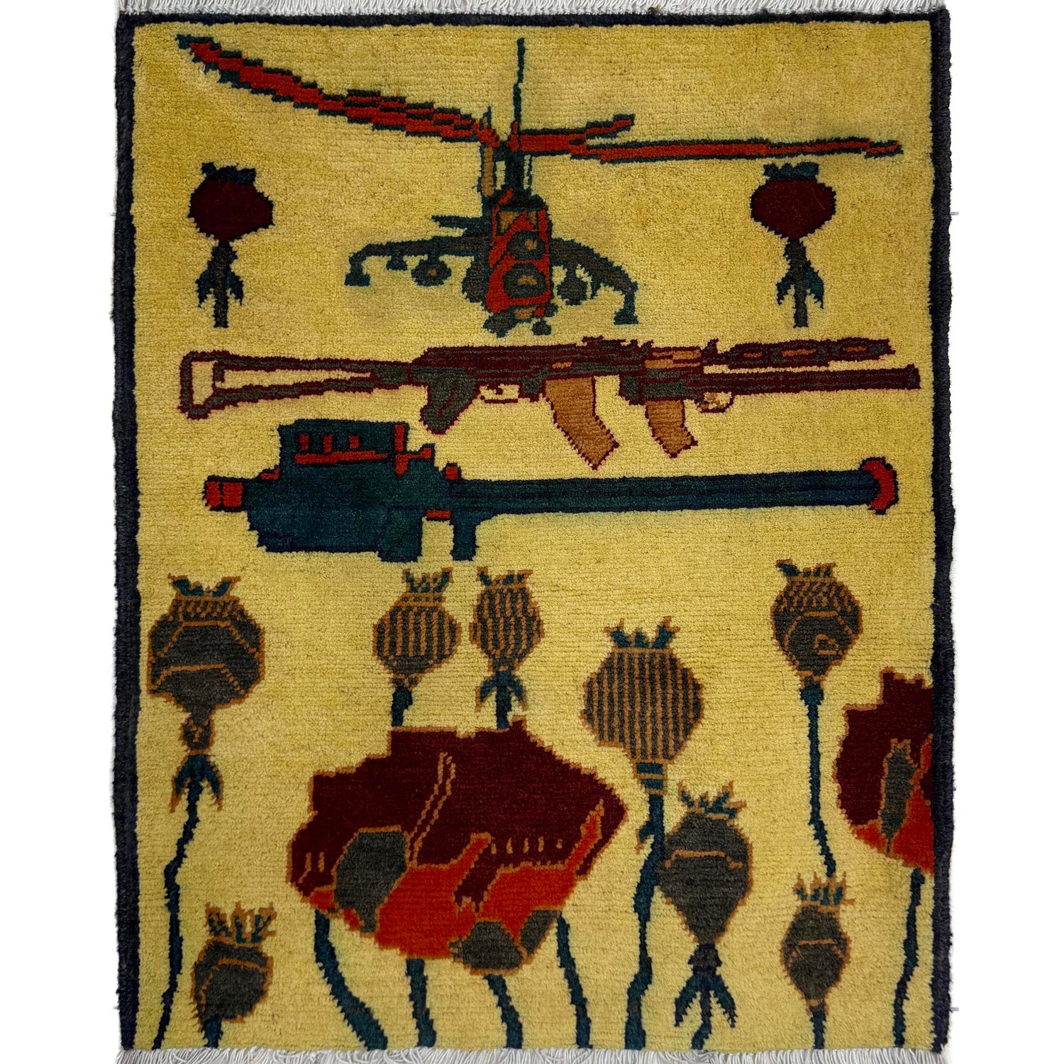 Ivory Color War Rug 2' 1" x 2' 6" (ft) - No. Y39969