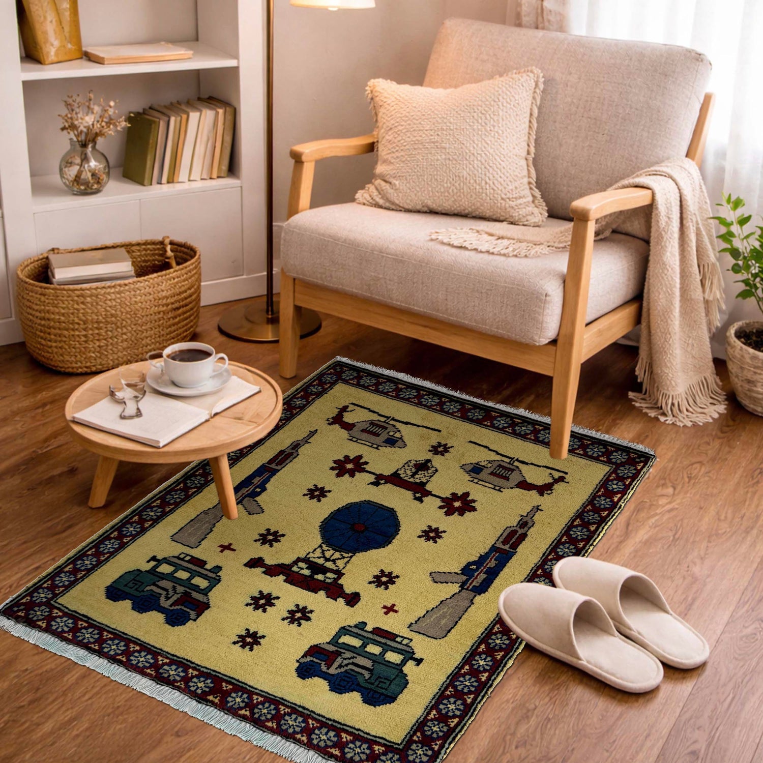 Hand Knotted War Rug 1' 11" x 2' 7" (ft) - No. Y39974