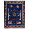 Blue War Rug 2' 0" x 2' 8" (ft) - No. Y39975