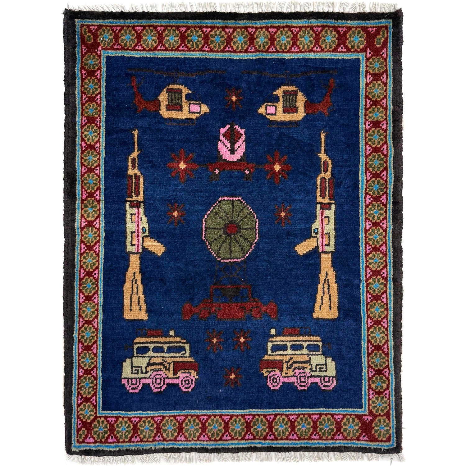 Blue War Rug 2' 0" x 2' 8" (ft) - No. Y39975