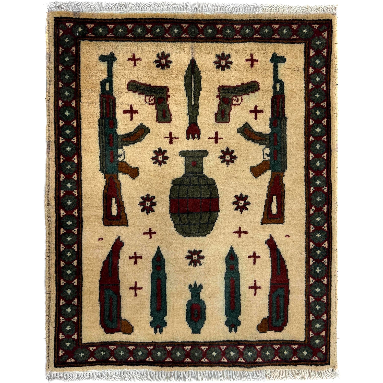 Hand Knotted War Rug 2' 1" x 2' 7" (ft) - No. Y39976