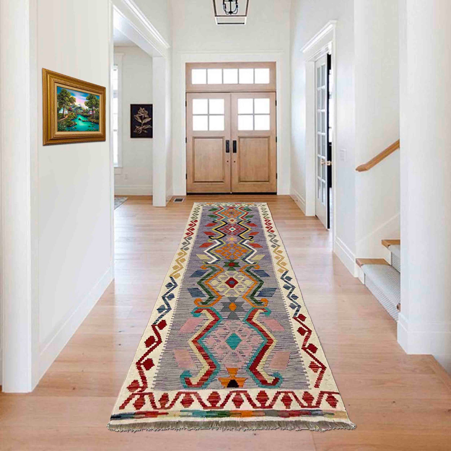 Vegetable Kilim Runner 2' 11" x 9' 9" (ft) - No. Y39992