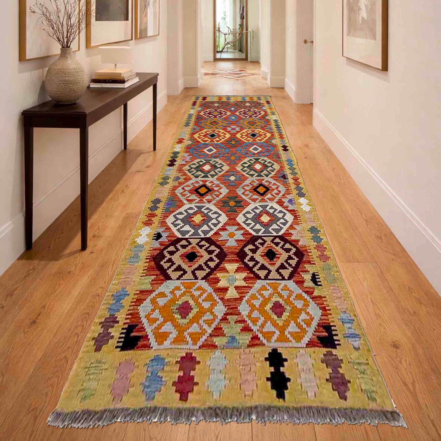 Vegetable Kelim Runner 2' 10" x 9' 8" (ft) - No. Y39996