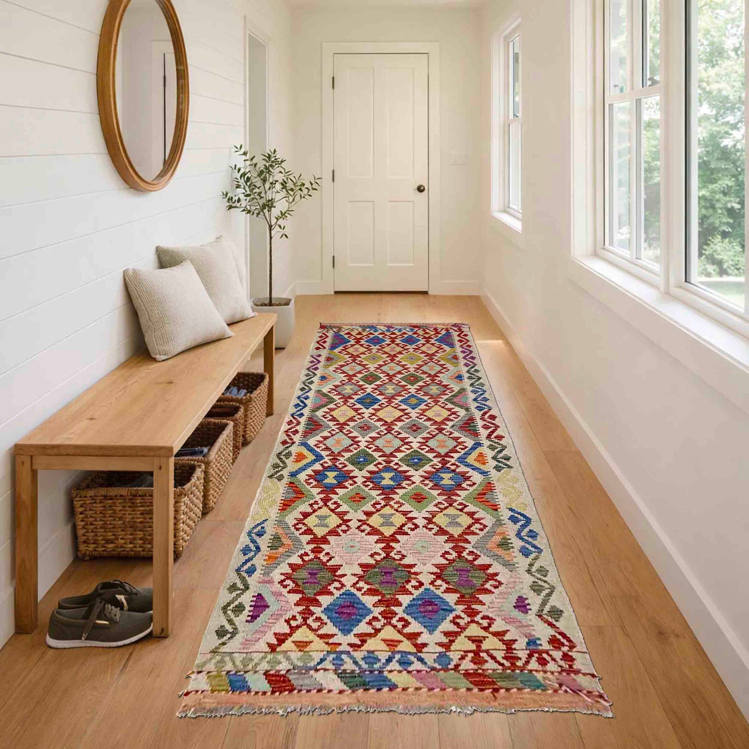 Vegetable Kelim Runner 2' 11" x 8' 1" (ft) - No. Y39998