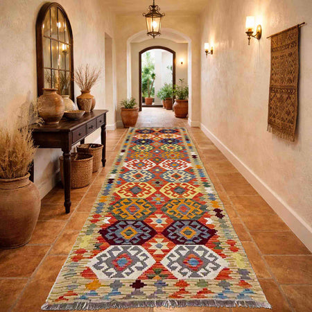 Vegetable Kilim Runner 2' 8" x 9' 7" (ft) - No. Y40000