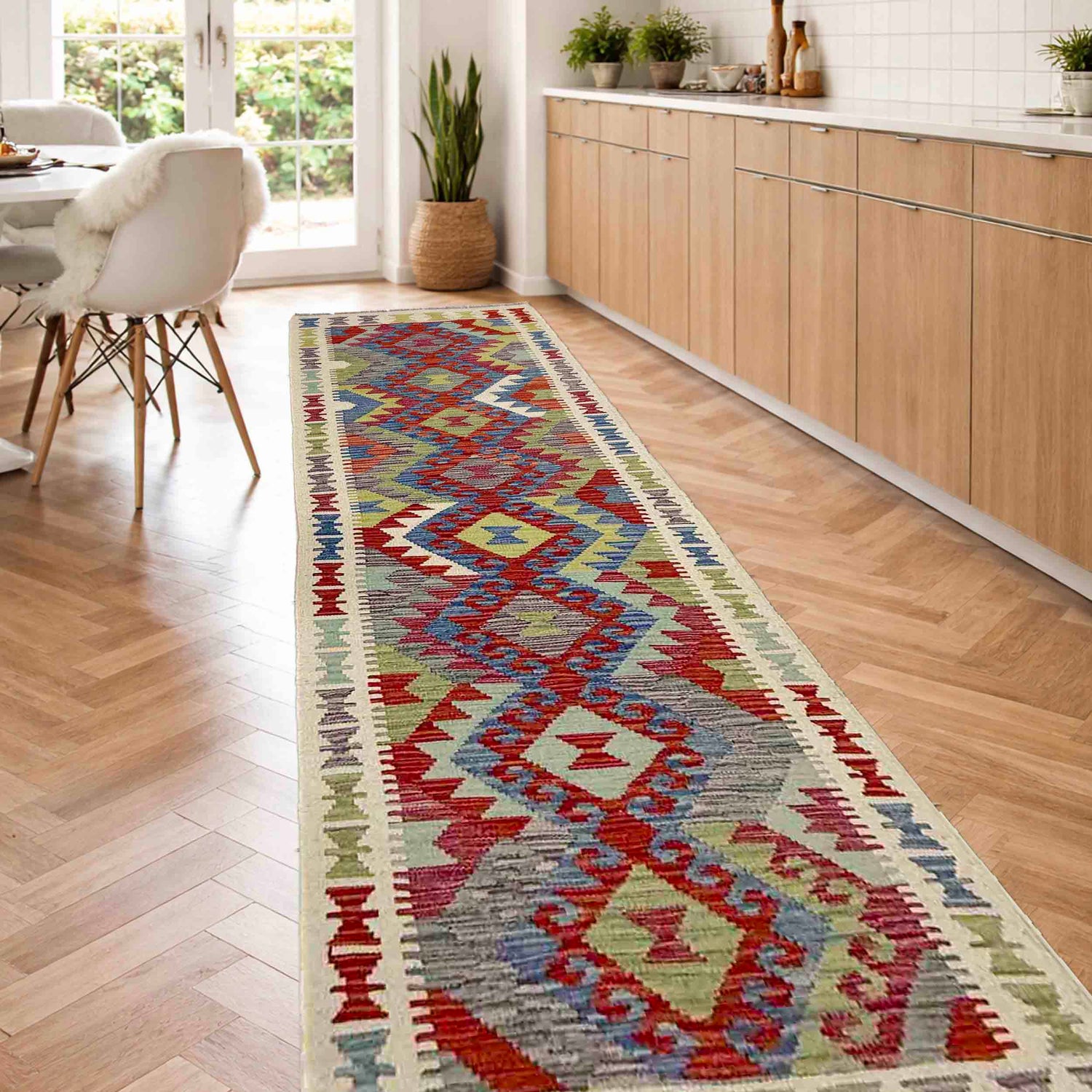 Vegetable Kilim Runner 2' 6" x 9' 5" (ft) - No. Y40001