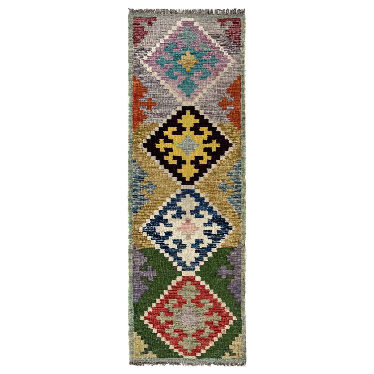 Vegetable Kilim Runner 2' 1" x 6' 9" (ft)- No. Y40004