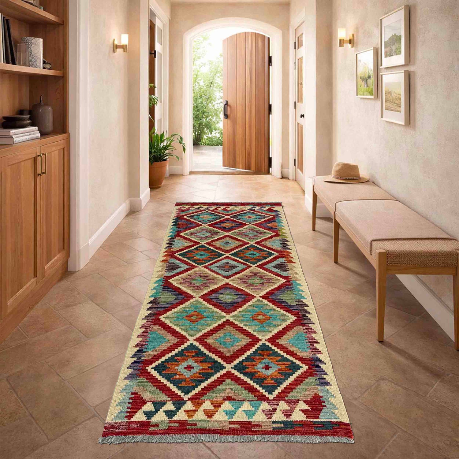 Vegetable Kelim Runner 2' 9" x 6' 4" (ft)- No. Y40009