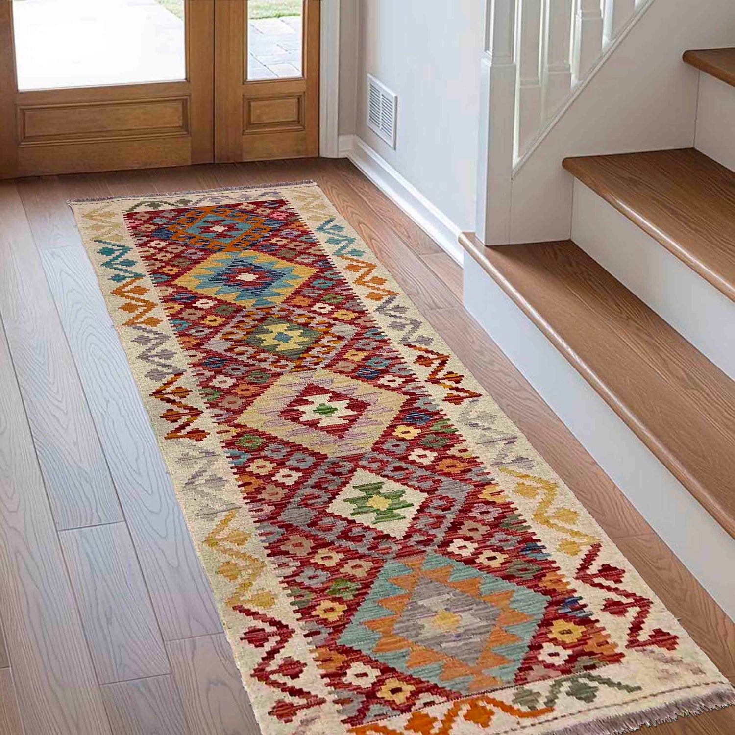 Vegetable Kilim Runner 2' 6" x 6' 11" (ft)- No. Y40010