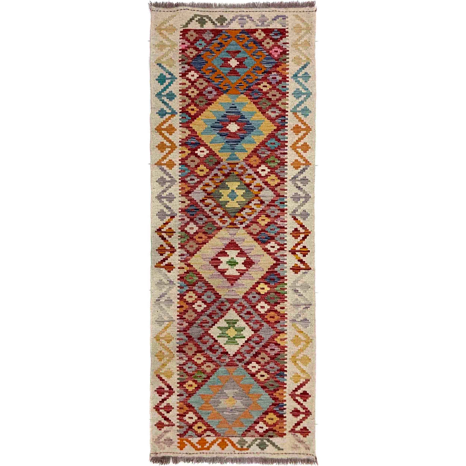 Vegetable Kilim Runner 2' 6" x 6' 11" (ft)- No. Y40010