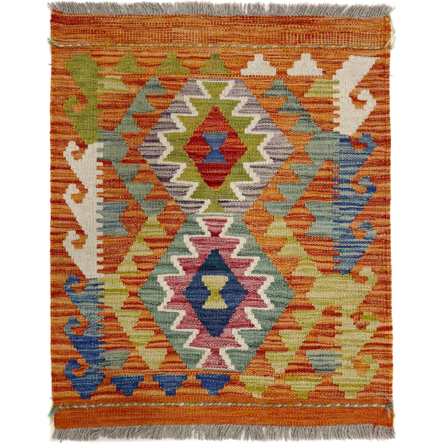 Handmade Vegetable Kelim 1' 11" x 2' 4" (ft) - No. Y40027