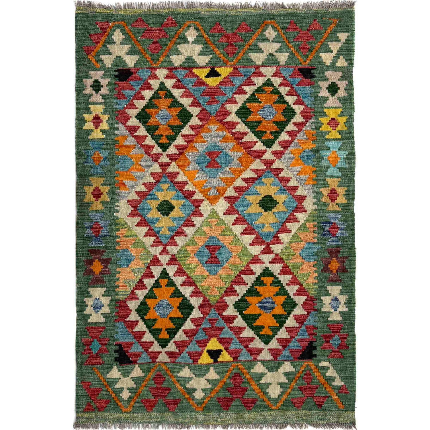 Handmade Vegetable Kilim 3' 3" x 5' 0" (ft) - No. Y40033