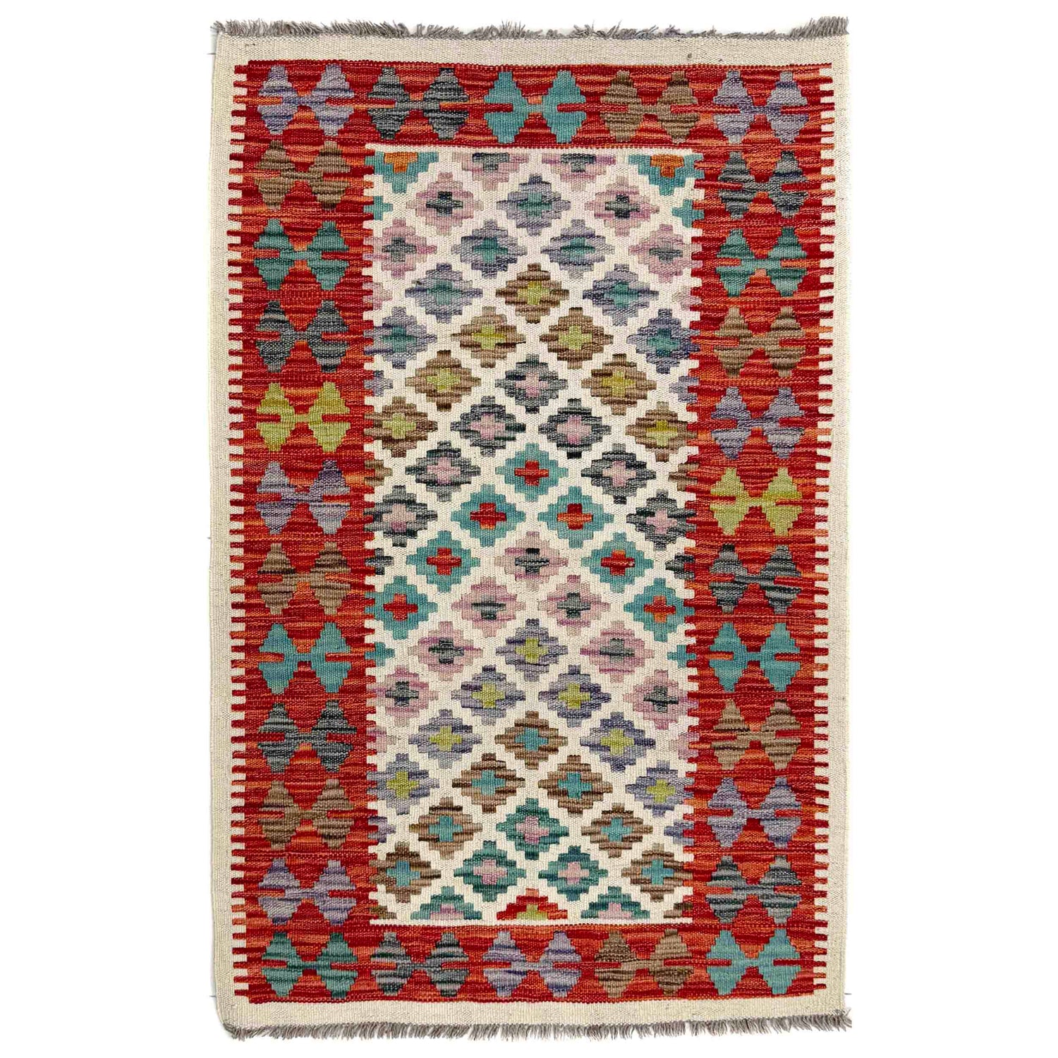 Handmade Vegetable Kilim 2' 7" x 4' 1" (ft) - No. Y40036