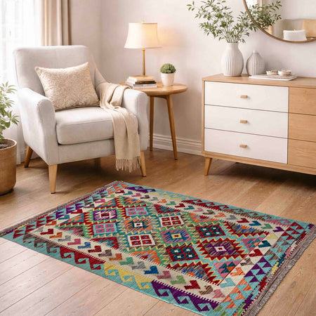 Handmade Vegetable Kilim 3' 3" x 5' 1" (ft) - No. Y40037