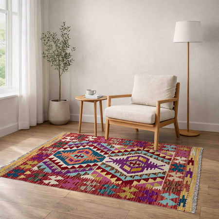 Handmade Vegetable Kelim 2' 9" x 4' 1" (ft) - No. Y40042