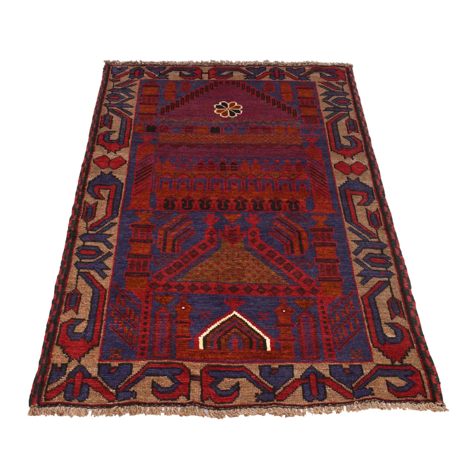 Islamic Prayer Rug 2' 9" x 4' 2" (ft) - No. B15647