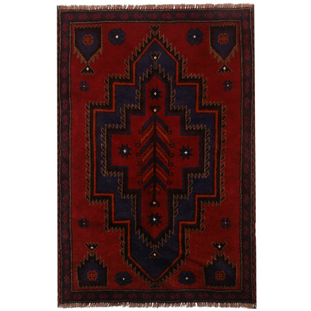 Handmade Baluchi Rug 3' 0 x 4' 4 (ft) - No. B15661