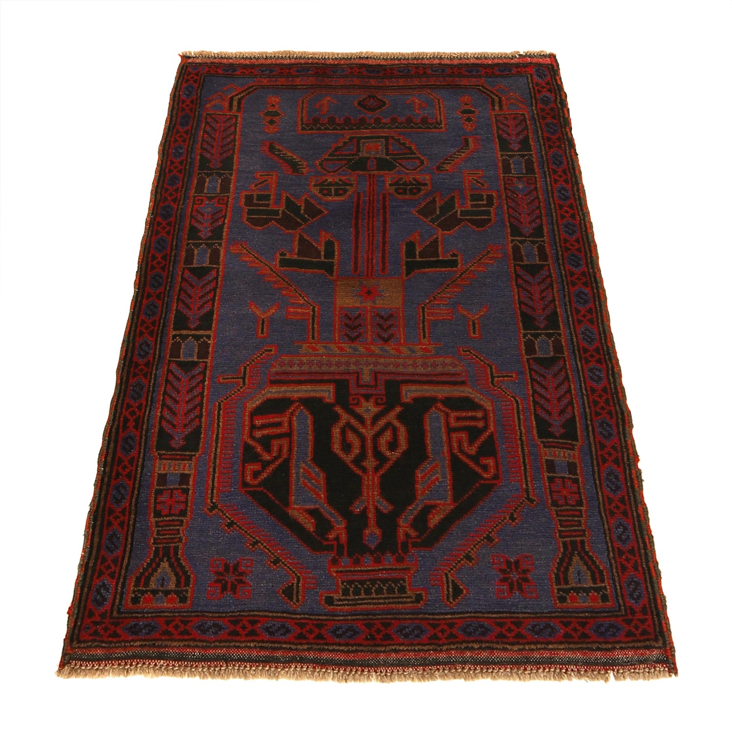 Traditional Baloch Rug 3' 2" x 4' 6" (ft) - No. B16211
