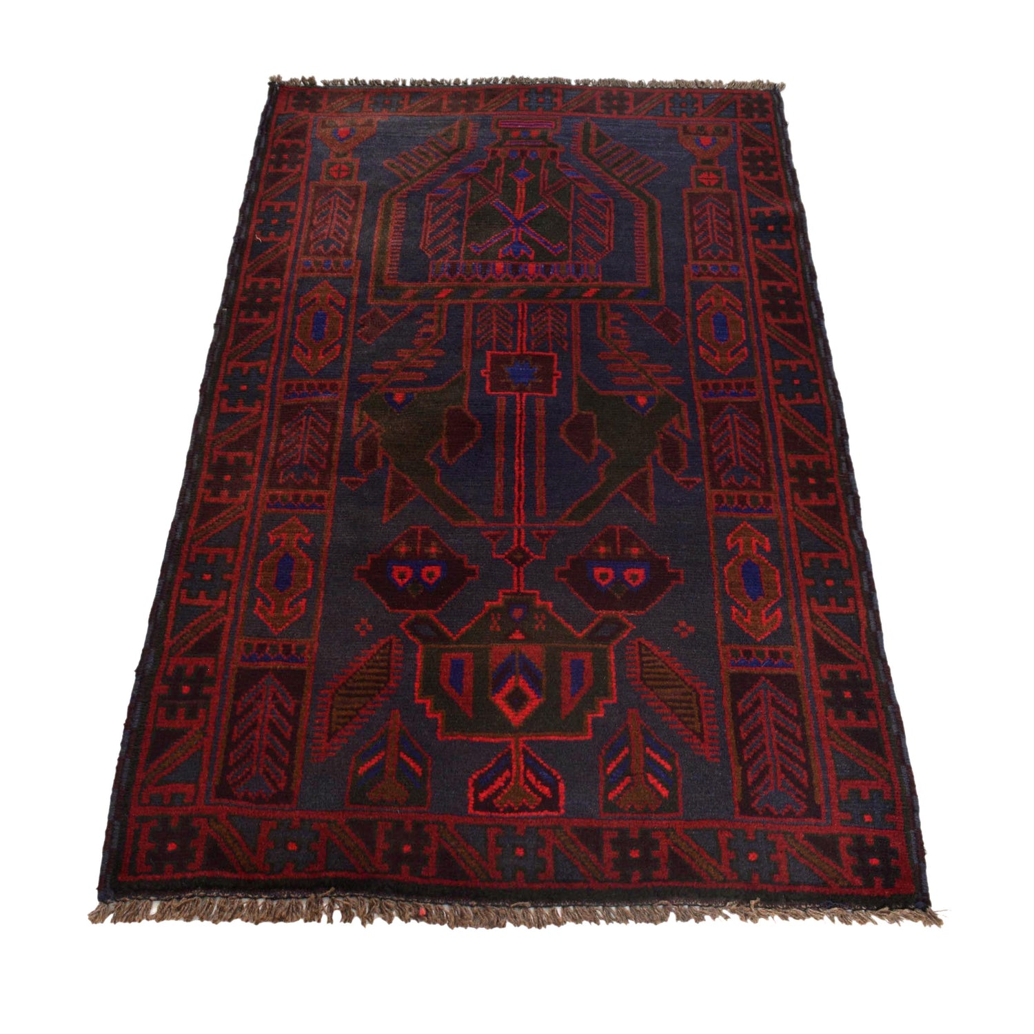 Multi Baluchi Rug 2' 11" x 4' 6" (ft) - No. B16213