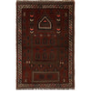 Overdyed Prayer Rug 2' 7 x 4' 2 (ft) - No. B16984