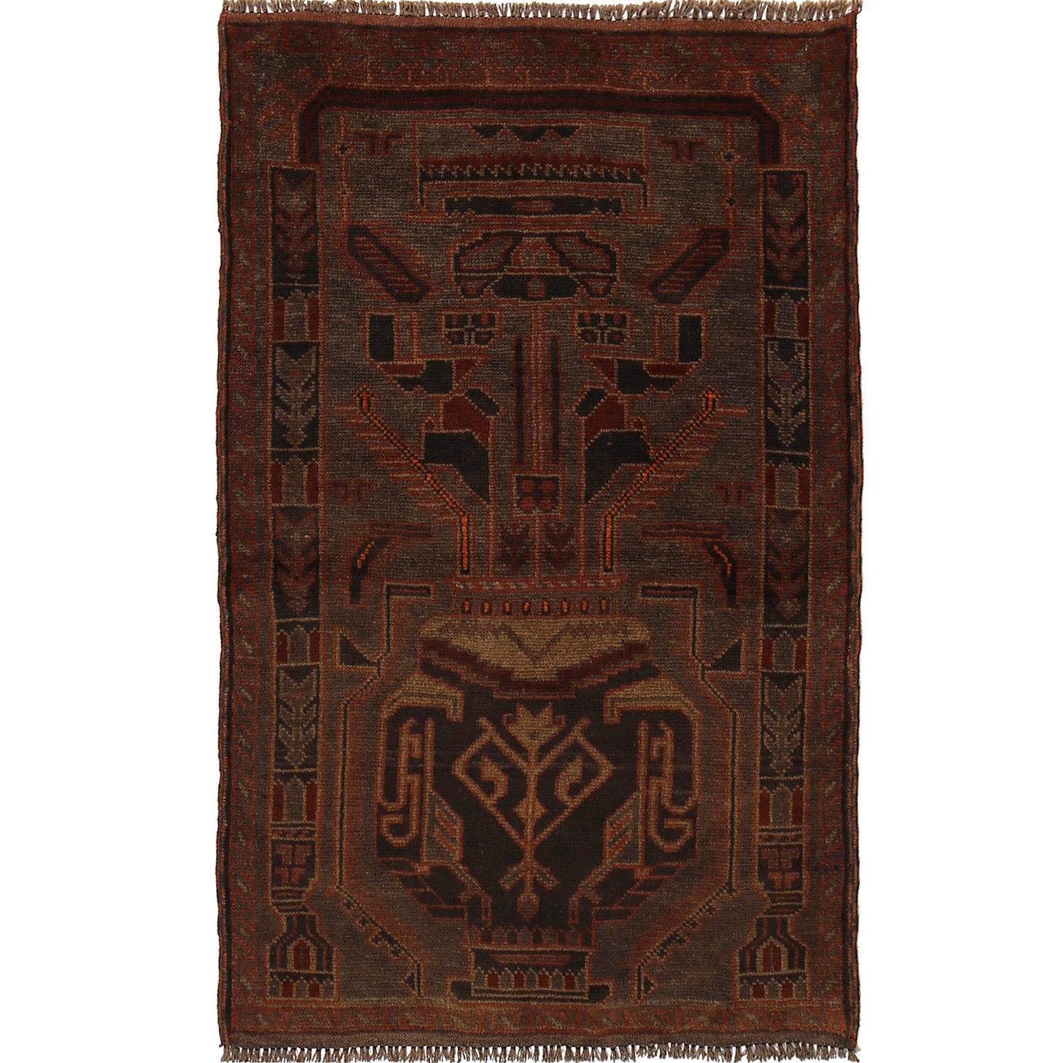 Hand Knotted Overdyed Rug 2' 7 x 4' 6 (ft) - No. B16989