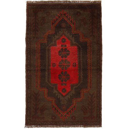 Hand Knotted Overdyed Rug 2' 7 x 4' 4 (ft) - No. B16991