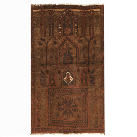 Overdye Prayer Rug 3' 1 x 4' 8 (ft) - No. B17931