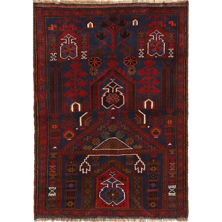 Handmade Prayer Rug 3' 1" x 4' 6" (ft) - No. B18049