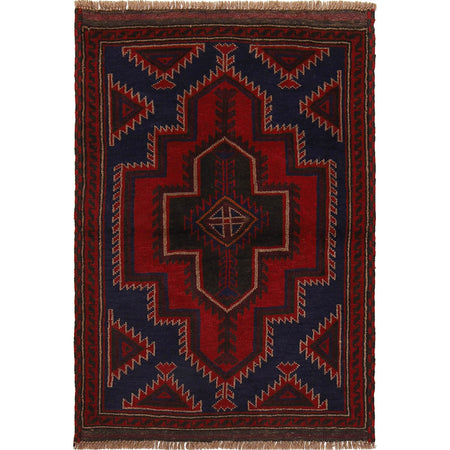 Tribal Baloch Rug 2' 6 x 4' 2 (ft) - No. B18382