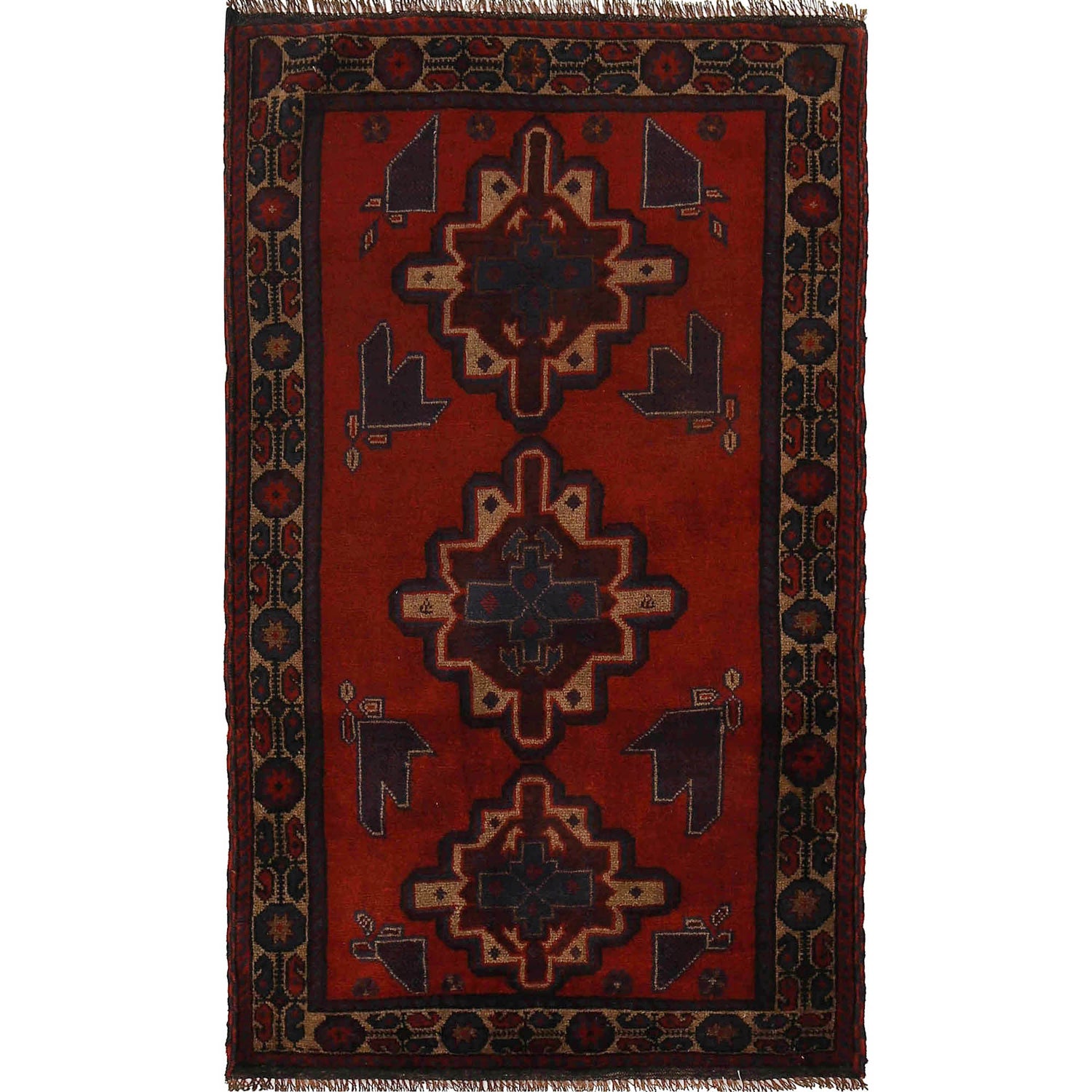 Traditional Baloch Rug 2' 9 x 5' 0 (ft) - No. B18384