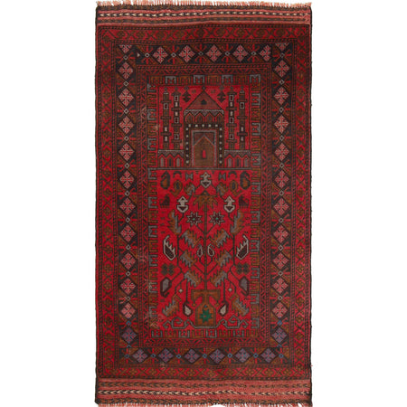 Islamic Prayer Rug 2' 9" x 5' 2" (ft) - No. B18837