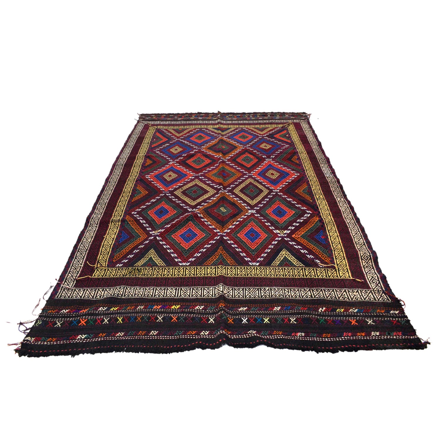 Handmade Suzani Kilim 5' 7" x 9' 3" (ft) - No. B19313