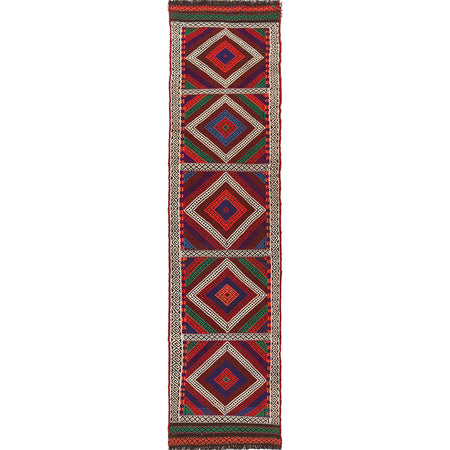 Flatweave Kilim Runner 2' 2" x 8' 11" (ft) - No. B19340