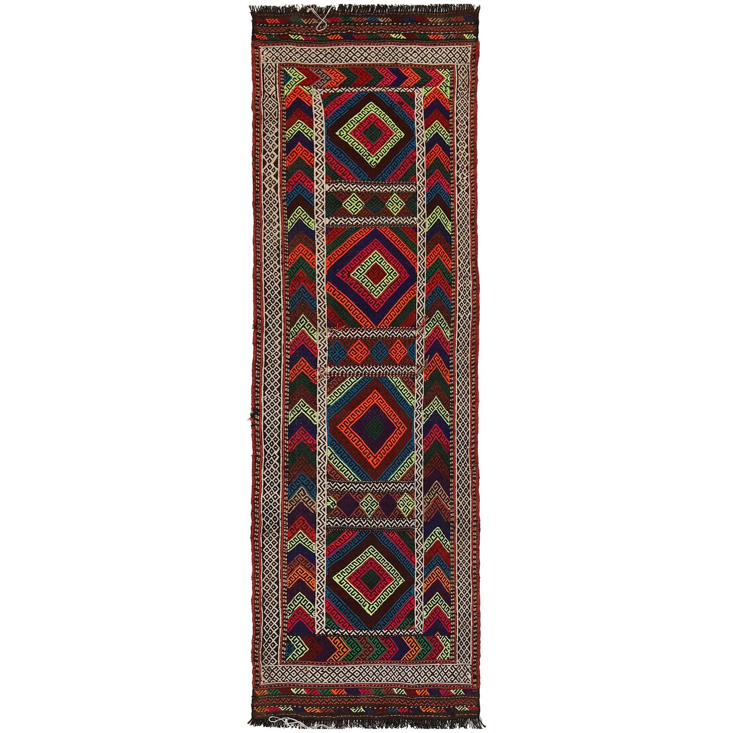Flatweave Kilim Runner 2' 0" x 6' 3" (ft)- No. B19853