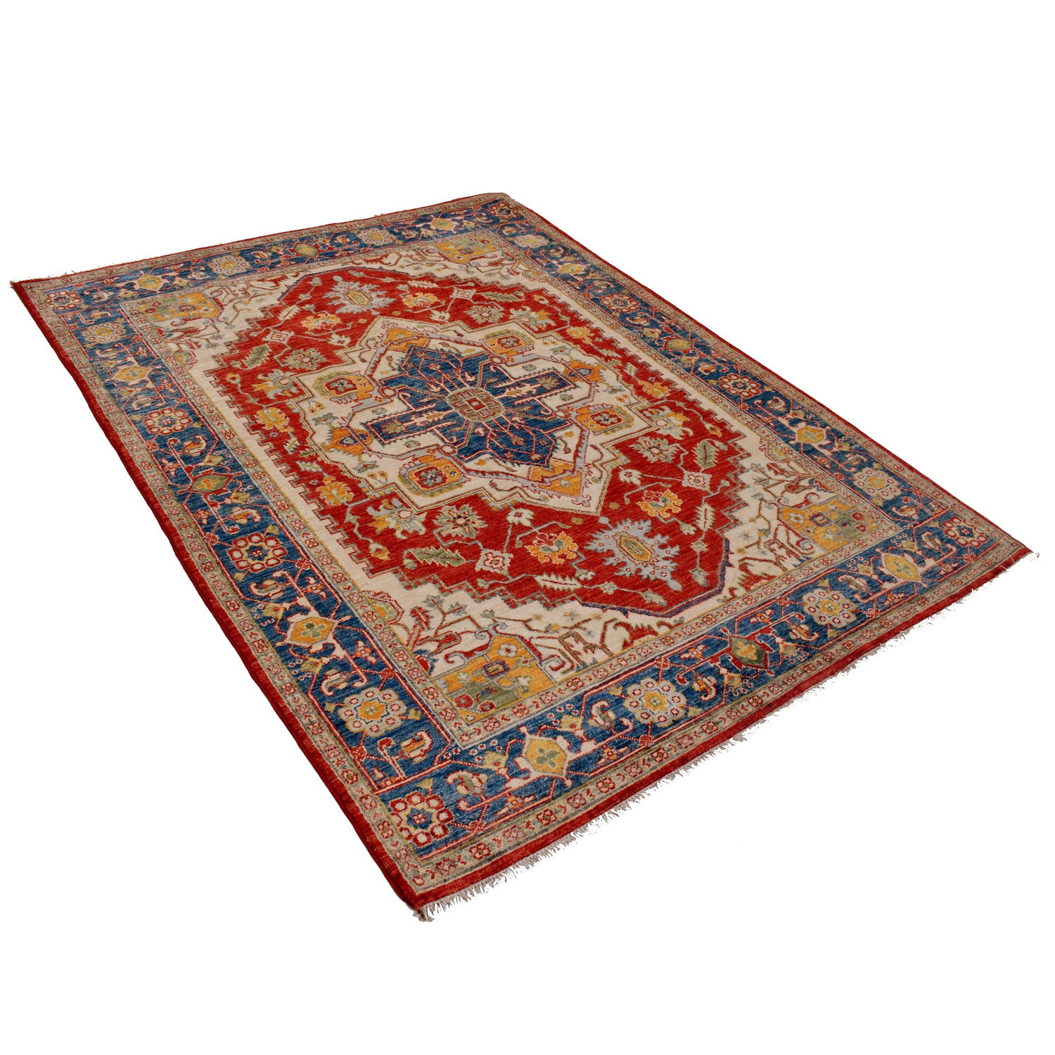 Hand Knotted Persian Design Heriz Rug 5' 0" x 6' 6" (ft) - No. B19903