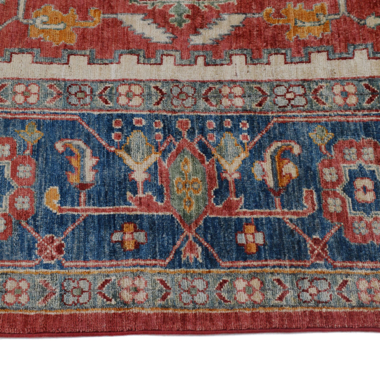 Hand Made Persian Design Heriz Carpet 6' 8" x 9' 7" (ft) - No. B19913