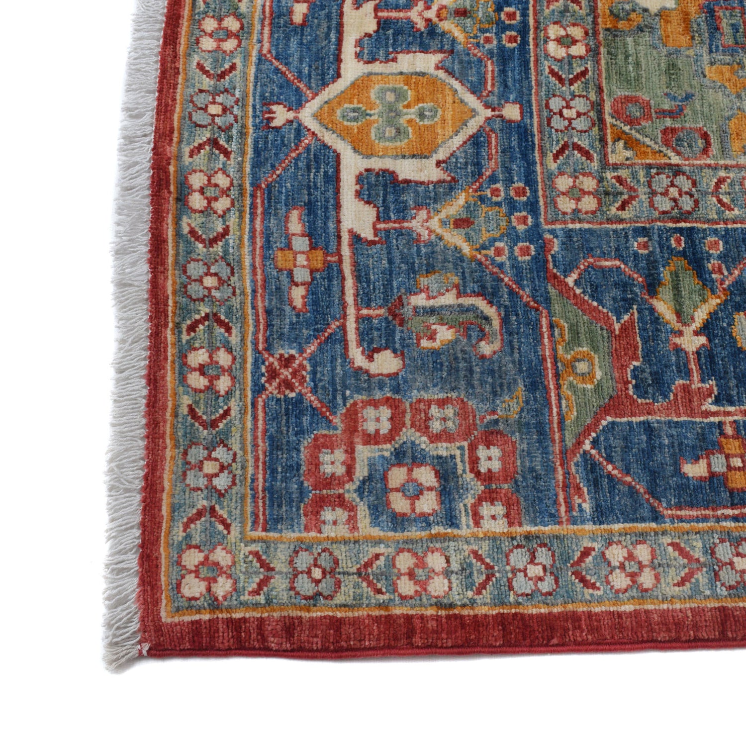 Hand Made Persian Design Heriz Carpet 6' 8" x 9' 7" (ft) - No. B19913
