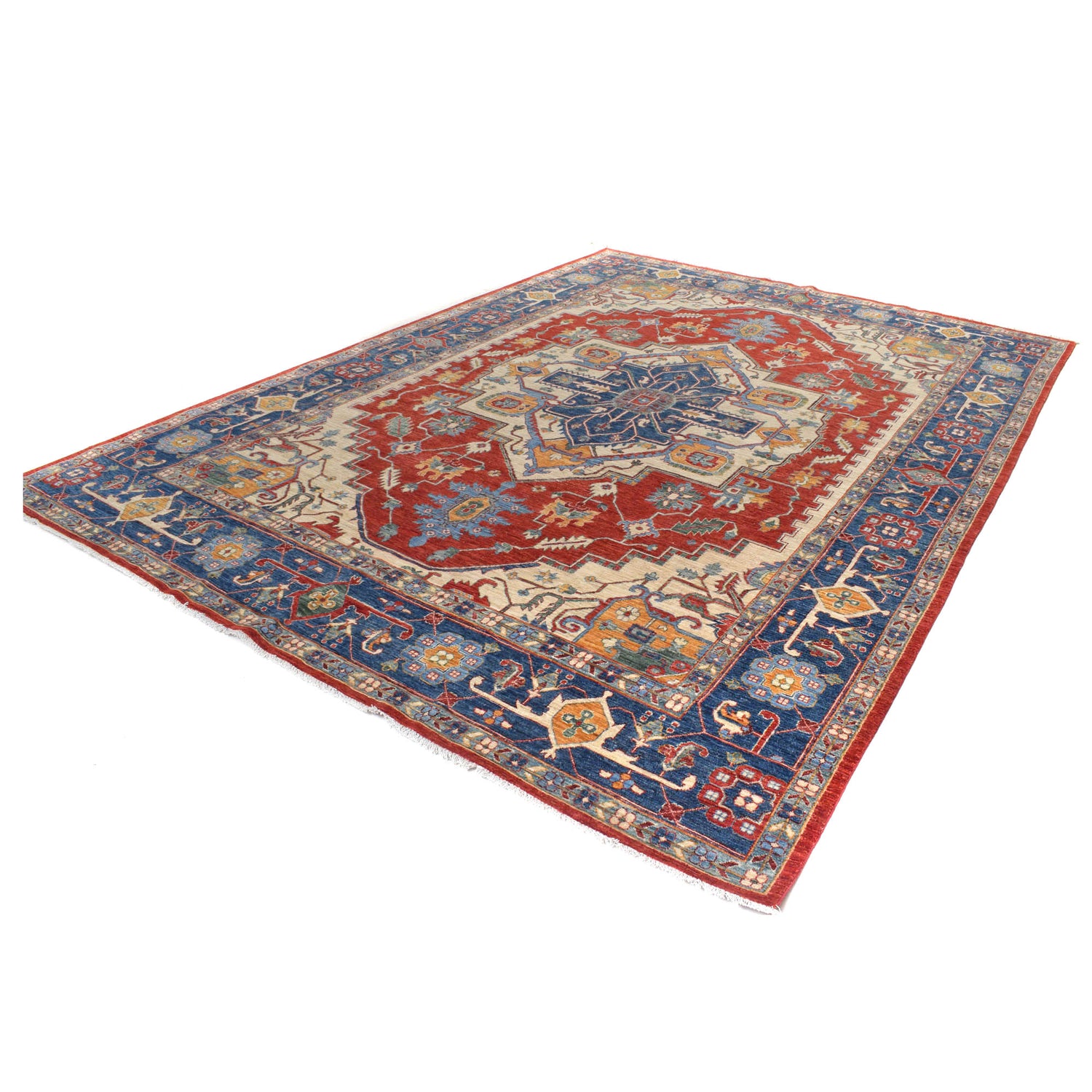 Hand Knotted Persian Design Heriz Rug 8' 11" x 12' 0" (ft) - No. B20009