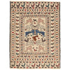 White Sumak Kilim 4' 4 x 6' 1 (ft) - No. B20012