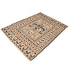 White Sumak Kilim 4' 4 x 6' 1 (ft) - No. B20012