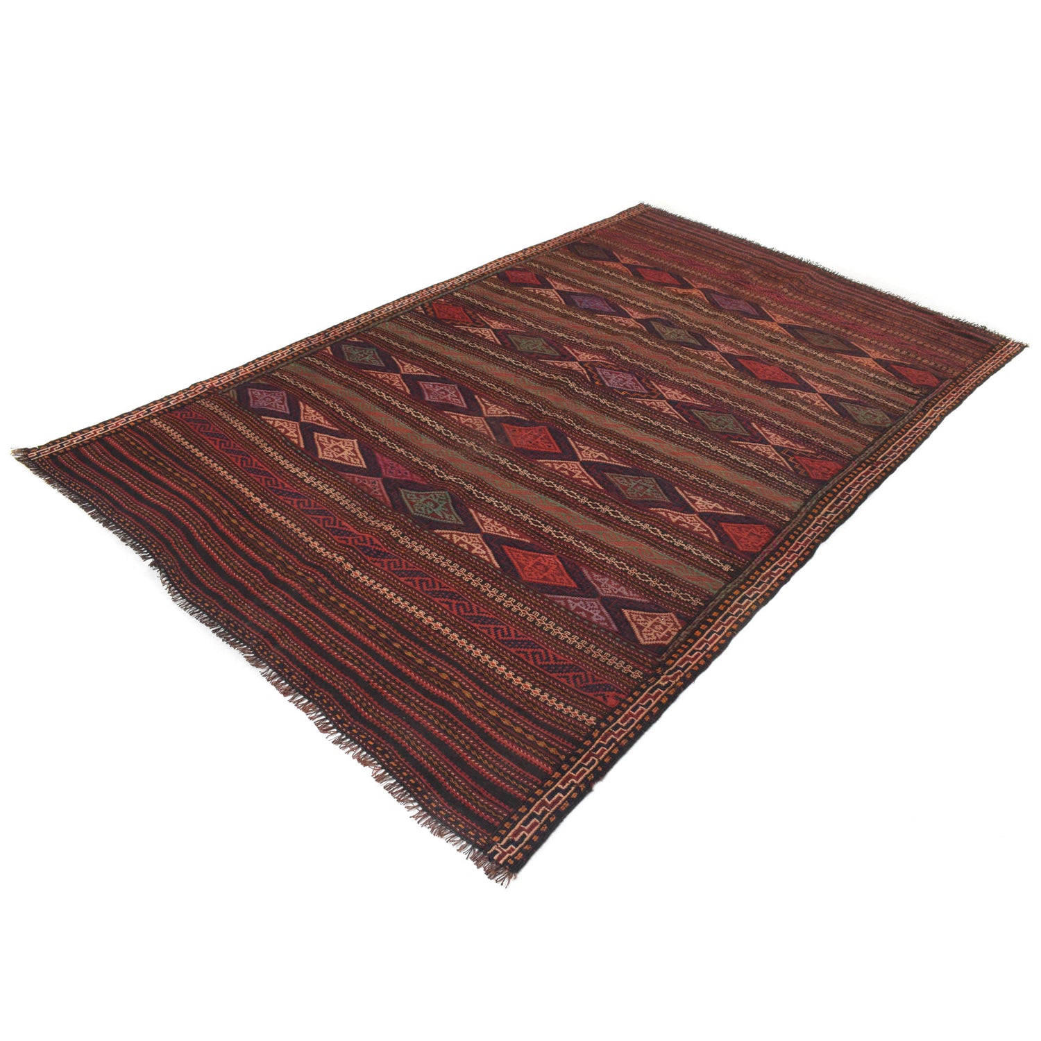 Bedroom Flatweave Kilim 5' 2 x 8' 2 (ft) - No. B20213