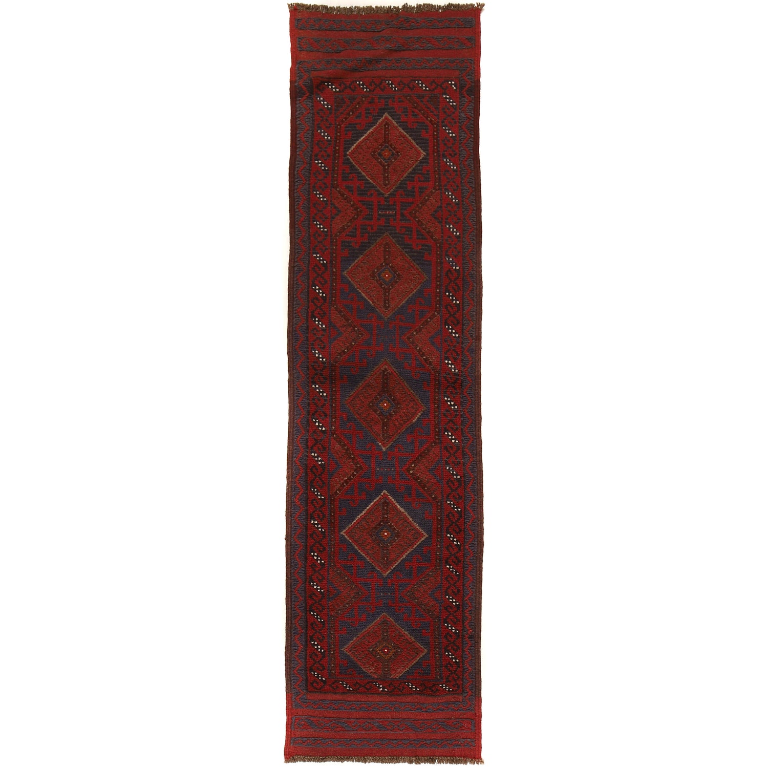 Red Mashwani Short Runner 1' 8 x 7' 7 (ft) - No.B20232