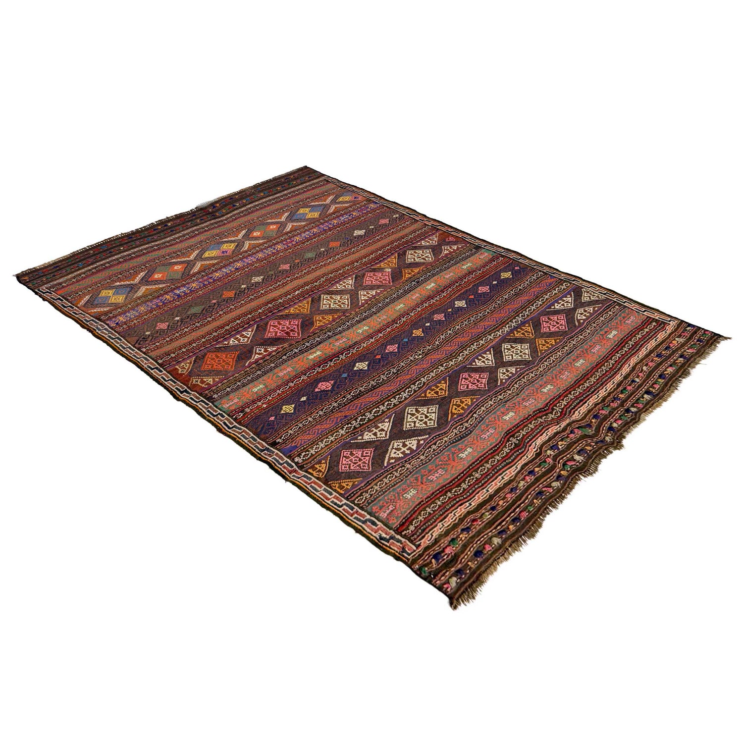 Bedroom Flatweave Kilim 4' 7" x 6' 11" (ft) - No. B20249
