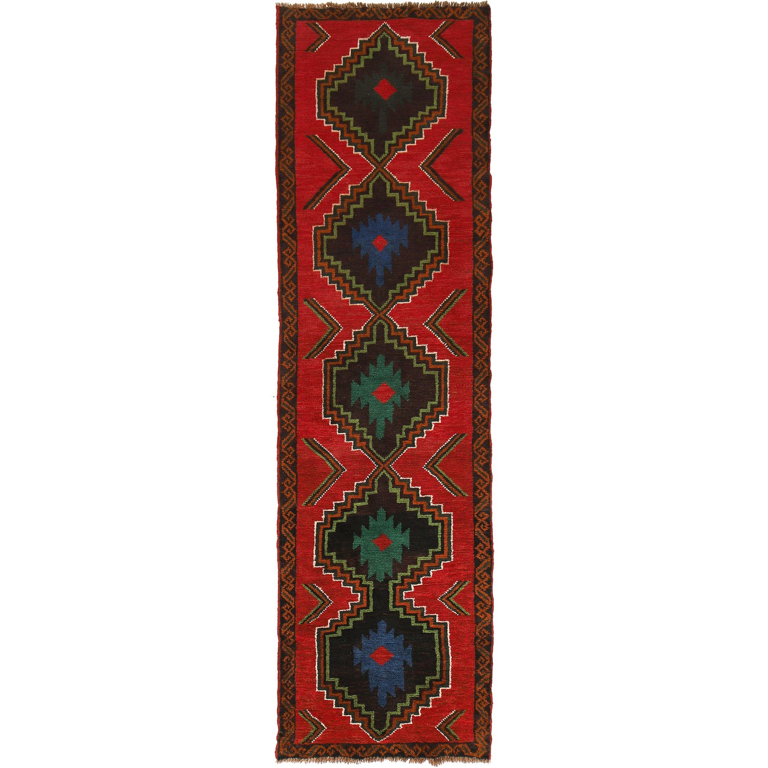 Red Baluchi Runner 2' 5 x 9' 9 (ft) - No. B20275