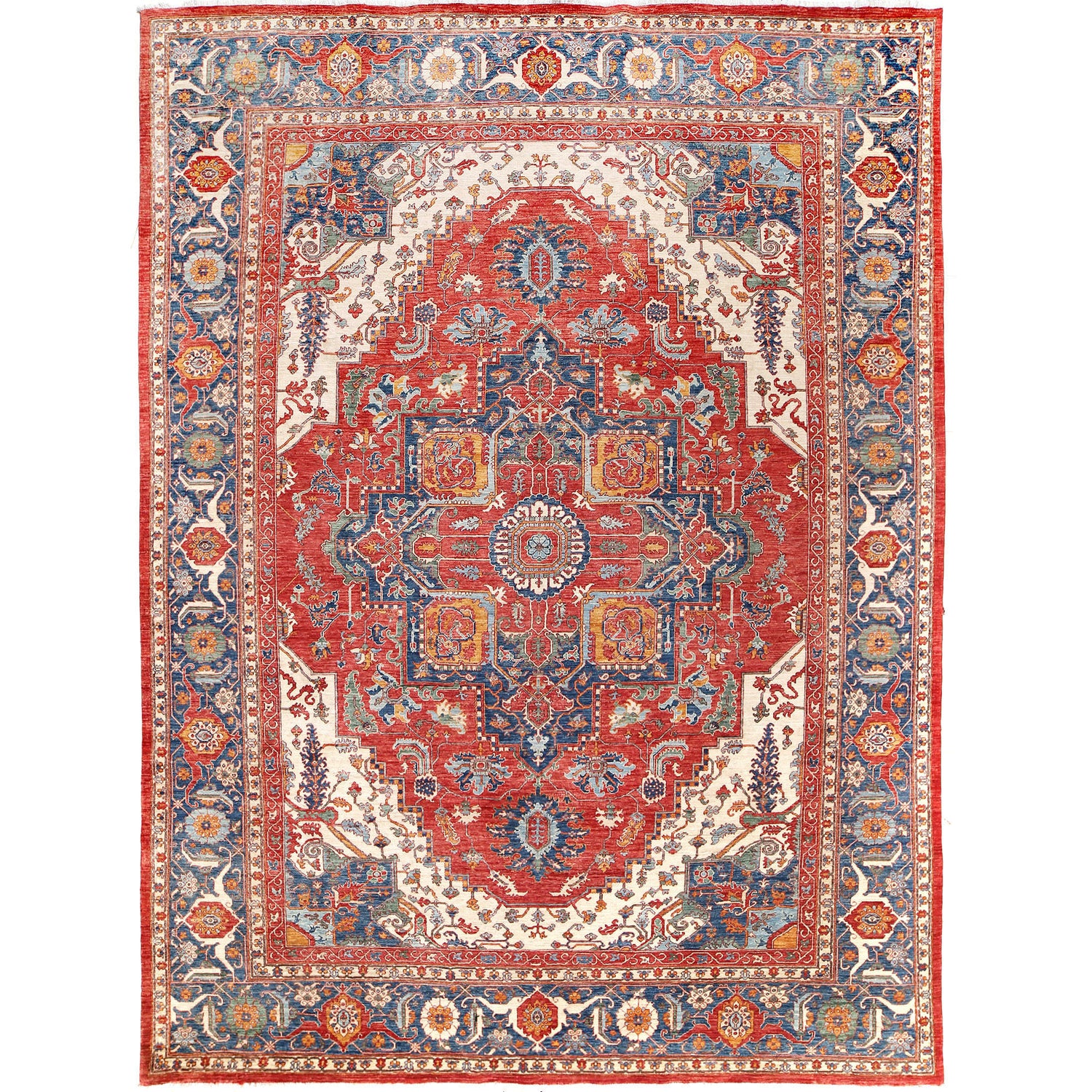 Hand Made Persian Design Heriz Rug 10' 0" x 13' 6" (ft) - No. B20278
