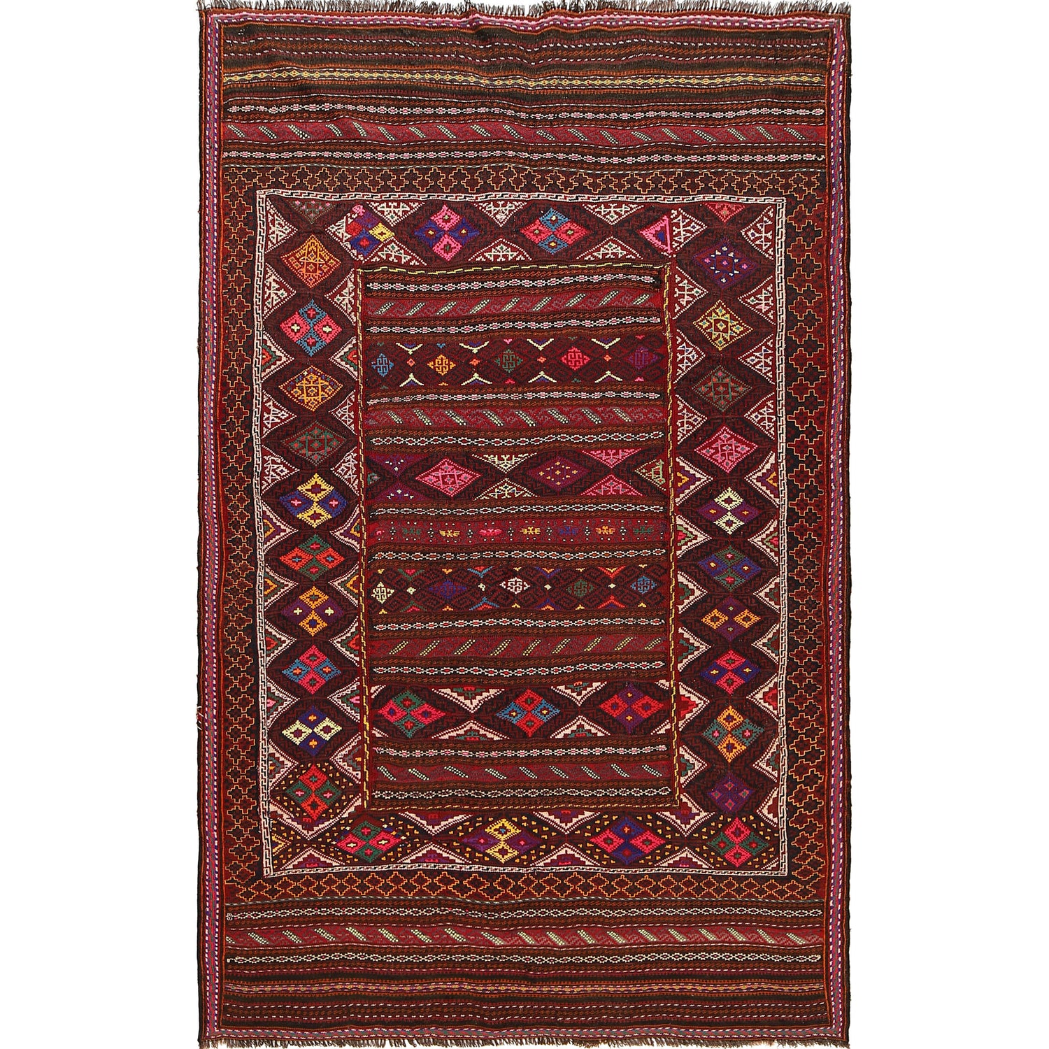Bedroom Flatweave Kilim 4' 11" x 7' 8" (ft) - No. B20313